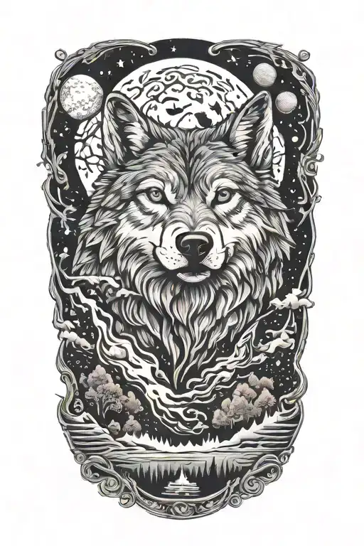 Wolf Howling At The Moon