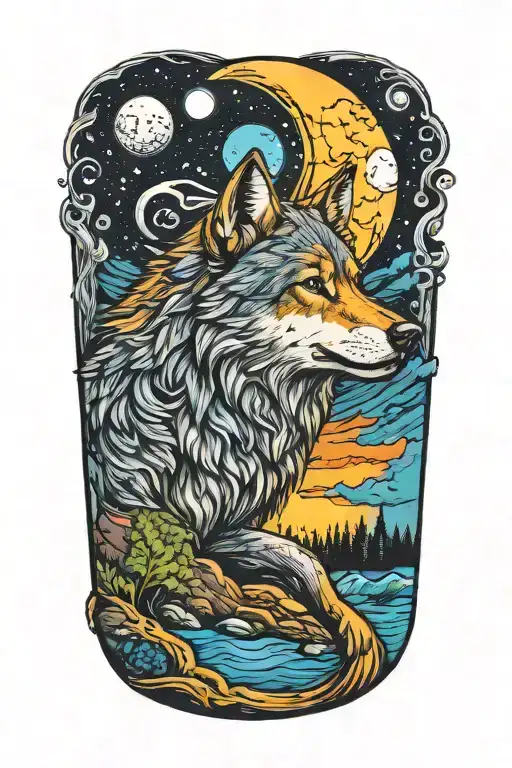 Wolf Howling At The Moon