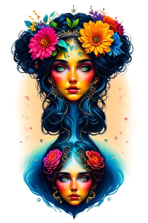 Gemini Sisters Facing