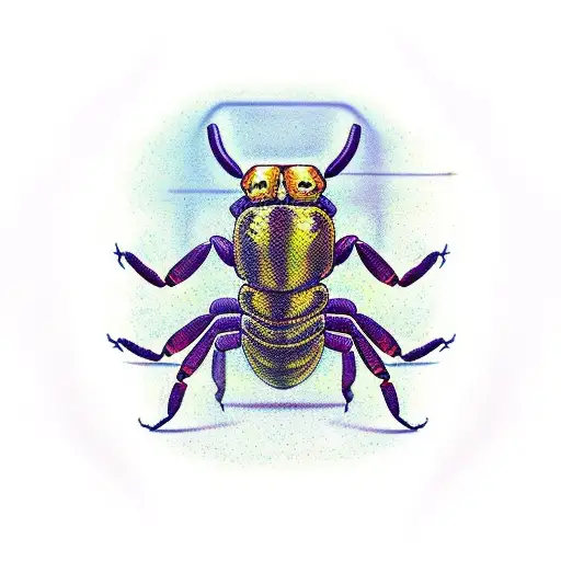 Scorpion With Letters H I N A