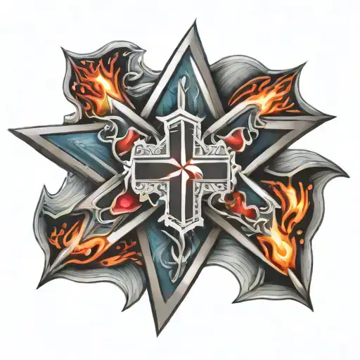 Emt Star Of Life With Maltese Cross Made