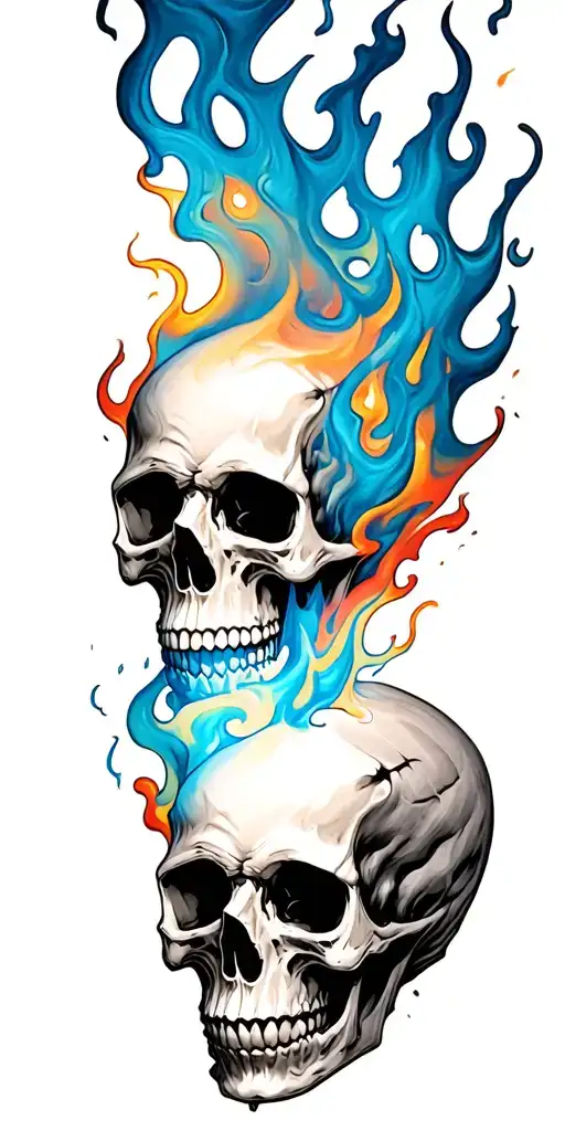 Skull Engulfed In Flames