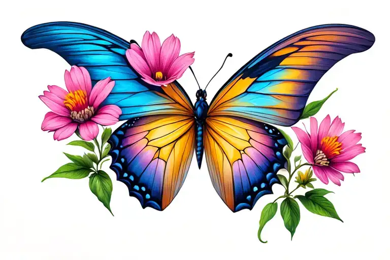 Butterfly Flower Wing Made