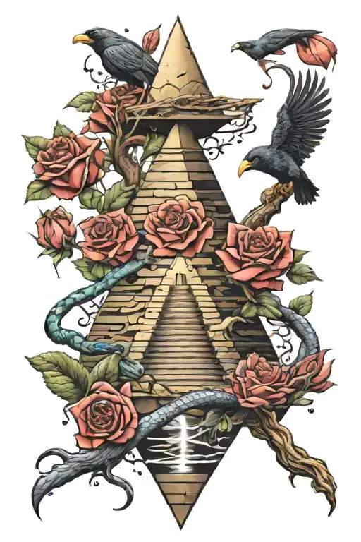 Snake Roses Pyramid Trees Roses Crows Moons Stars Waterfalls