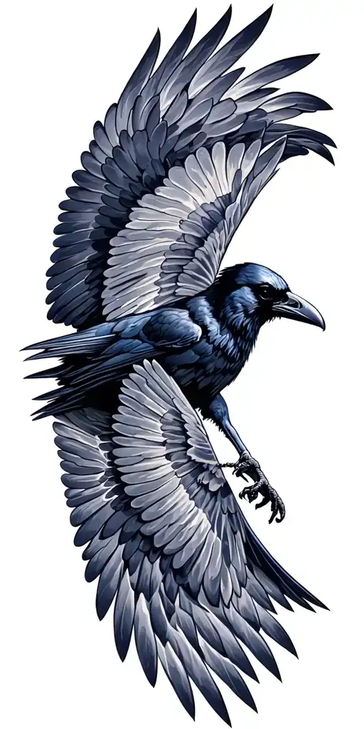 Santa Death Raven Flying