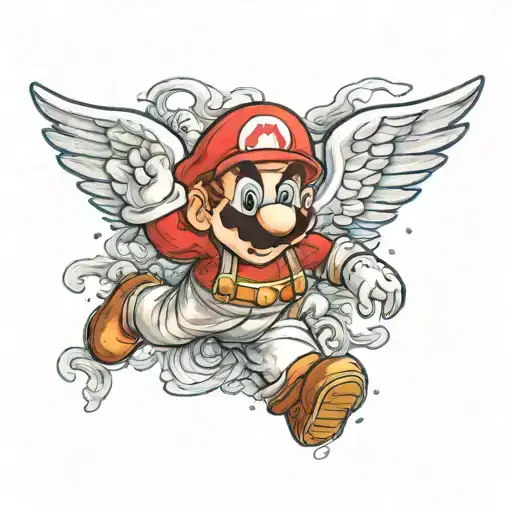 Supermario As A Angel Falling