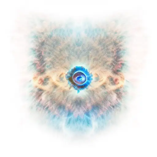 Moebius Band With Helix Nebula Inside And Gargantua And Eagle Nebula