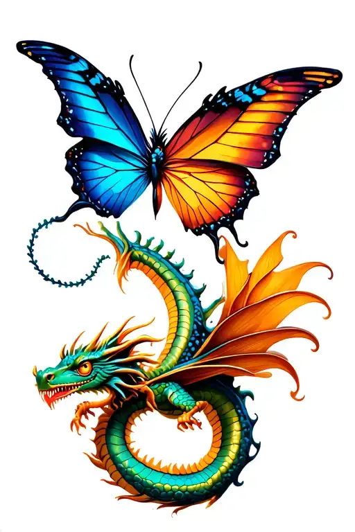 Butterfly And Dragon