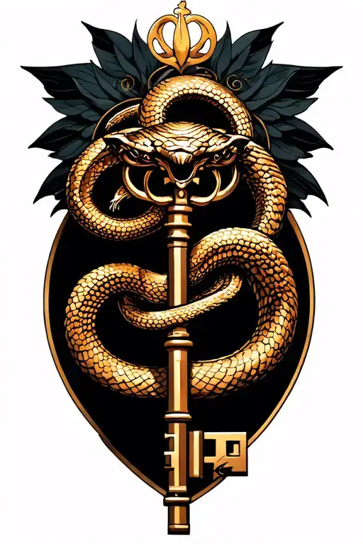 Symbols Of Hekate Serpent And Key Symbolizing