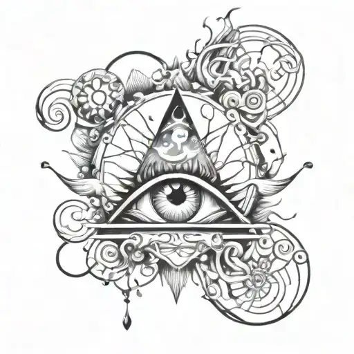 Abstract Spiritual Drawing Style