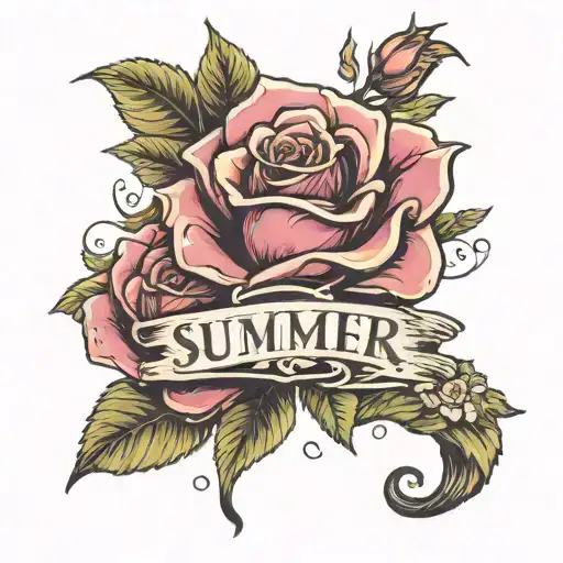 Text Saying Summer Rose