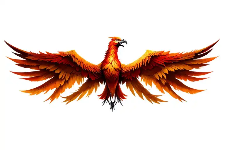 Phoenix Eating Its Own Tail Feathers