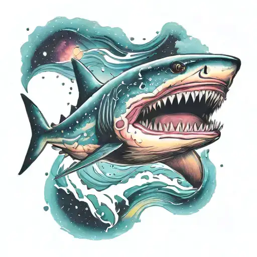 Galaxy Shark Swimming