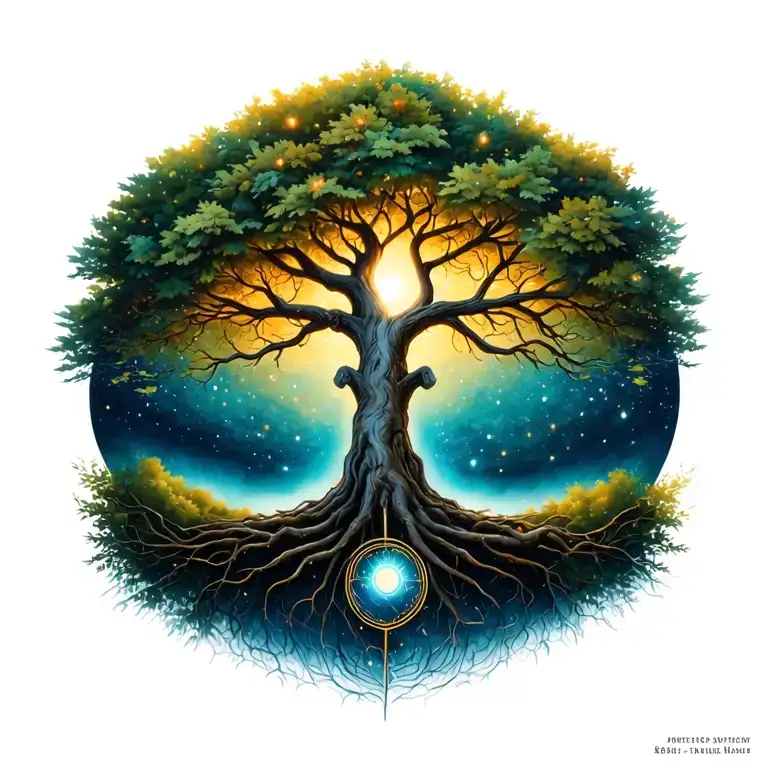 Tree Of Life With Deceased Loved Ones Birth And Death Dates