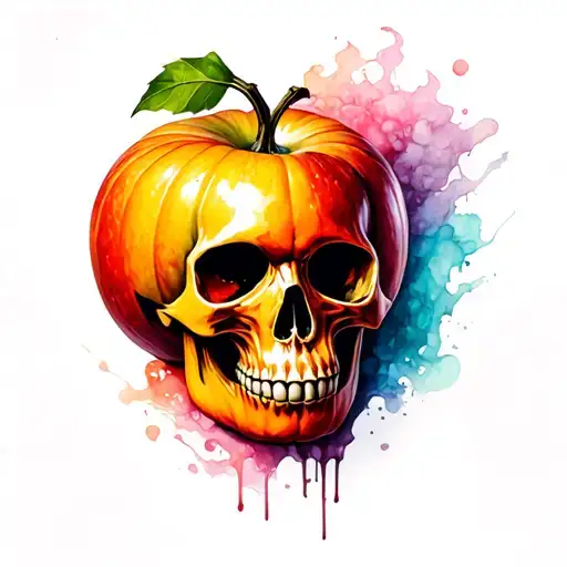 Pumpkin Skull Like Poison Apple