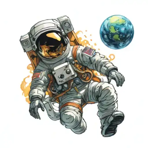 Astronaut Floating