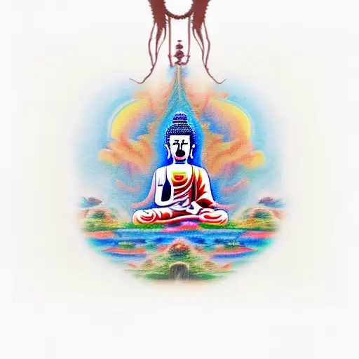 Buddha Grabbed By Demonic Being