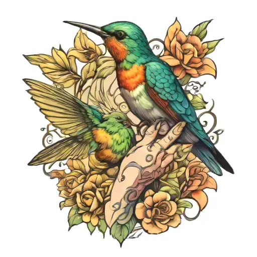 Hummingbird Hands Praying