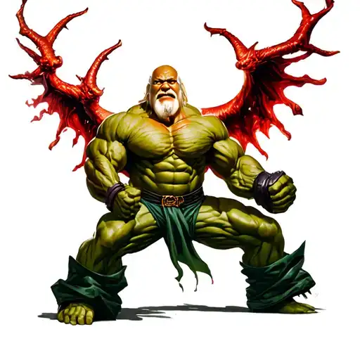 Hulk Hogan Body Slamming Satan Playing
