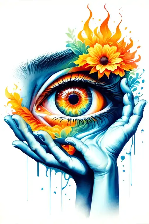 Eye With Hands Reaching Out Of It