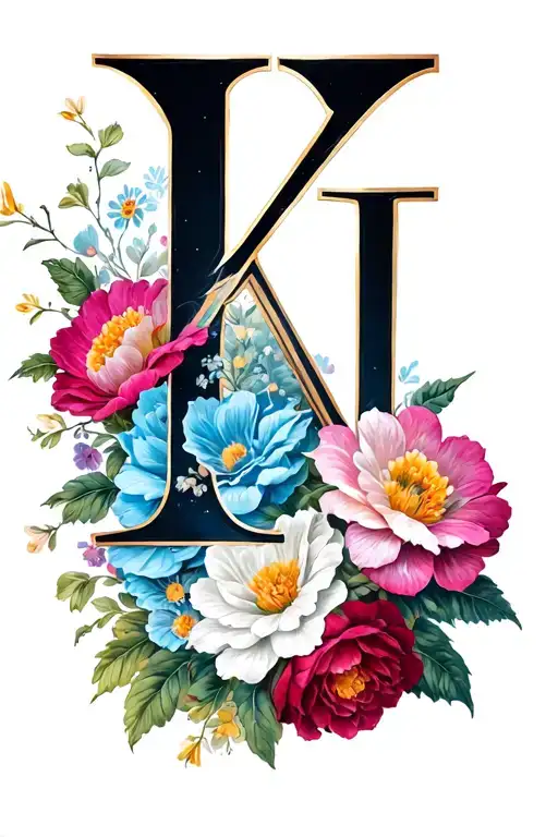 Roman Numeral With Flowers Around It