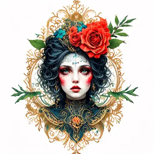 Gothic Lesbian Art Nouveau