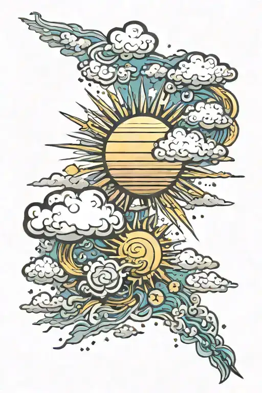 Sun Rays Breaking Through Clouds Signifying Hope