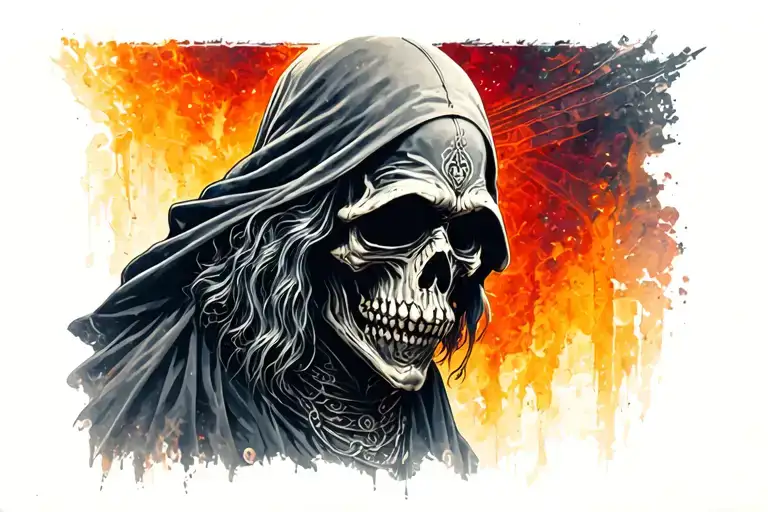 Grim Reaper Back Ground The Man