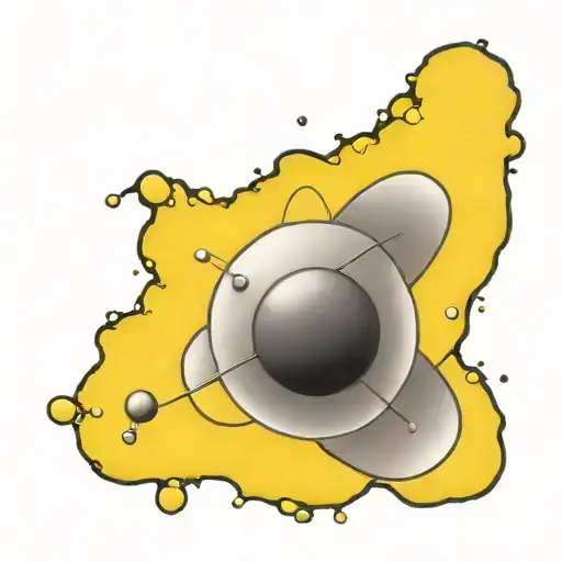 Atom With Radiation Symbol As The Nucleus