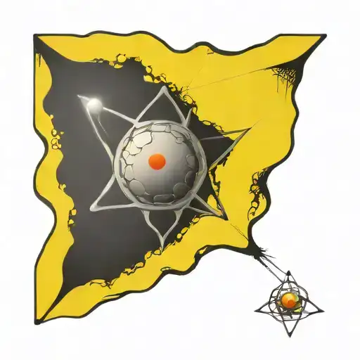Atom With Radiation Symbol As The Nucleus