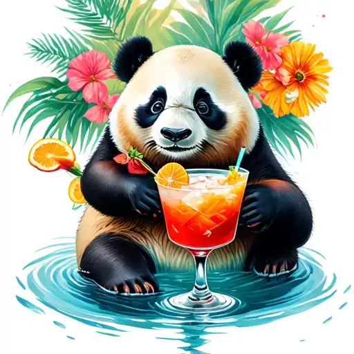 Panda And Seal Drink Cocktails And Dance