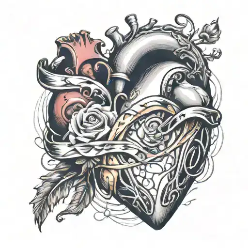 Beating Heart With A Wedding Band Intertwined