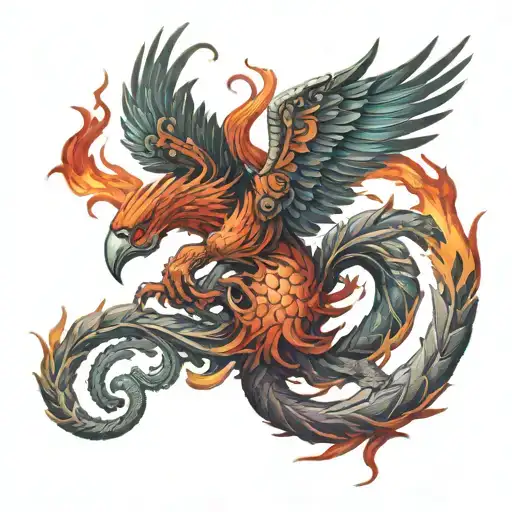 Phoenix Mit Skorpion
