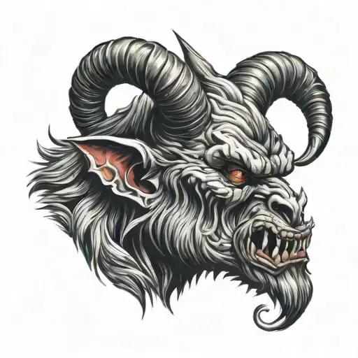 Evil Krampus Head