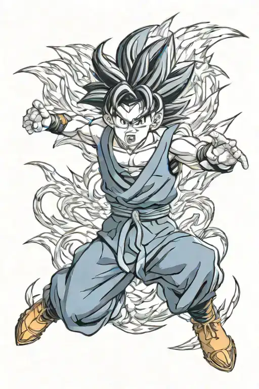 Young Son Goku Turning Super Saiyan