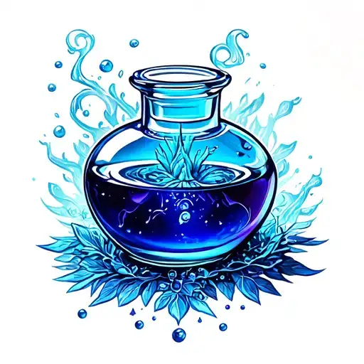 Health And Mana Potion Bottle Filled