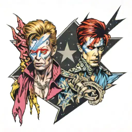 Stich And David Bowie Ziggy Stardust