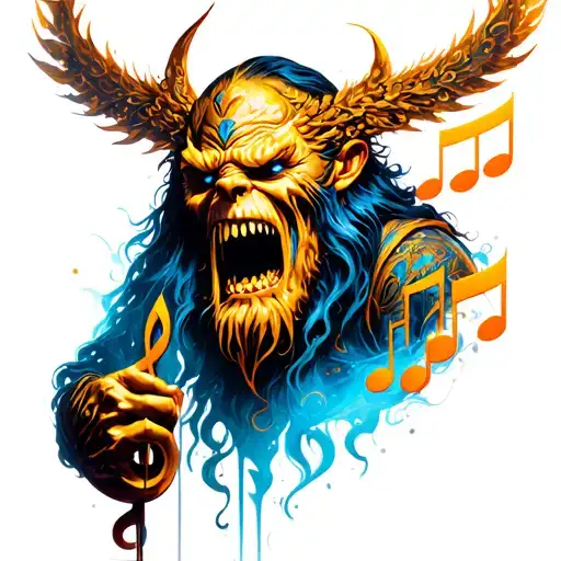Guerrero Berserker With Musical Notes