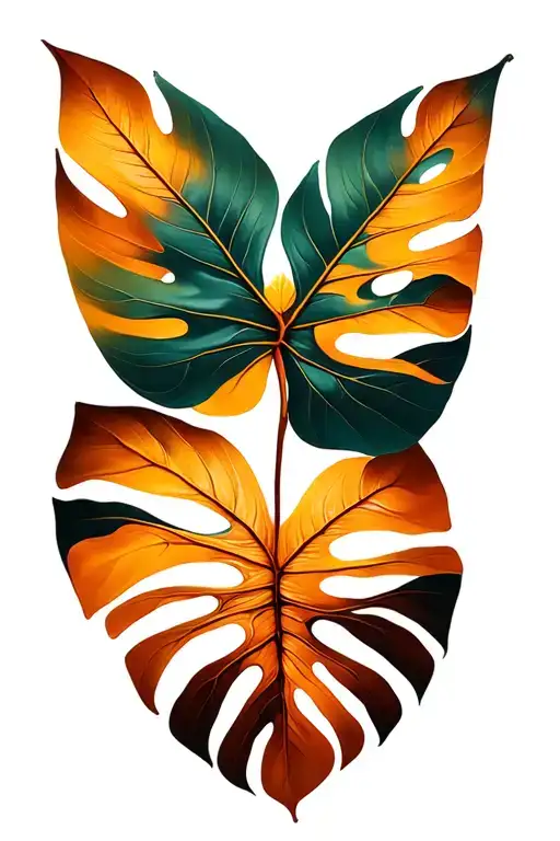 Monstera And Kintsugi Art