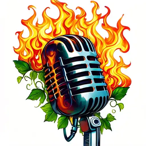 Fires Soul Microphone Intertwined With Vines Growing