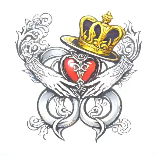 Claddagh Symbol Intertwined With Scally Cap