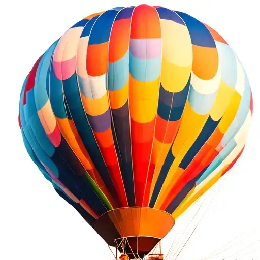 Single Hot Air Balloon Floating But Its Made Of A Bunch Of Small Balloons Like On Tue Movie Up