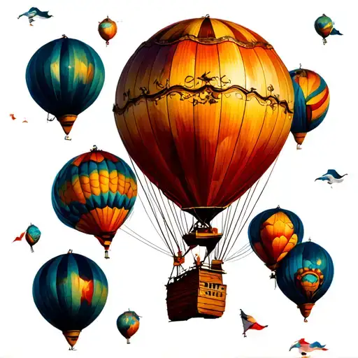 Vintage Hot Air Balloon Only One