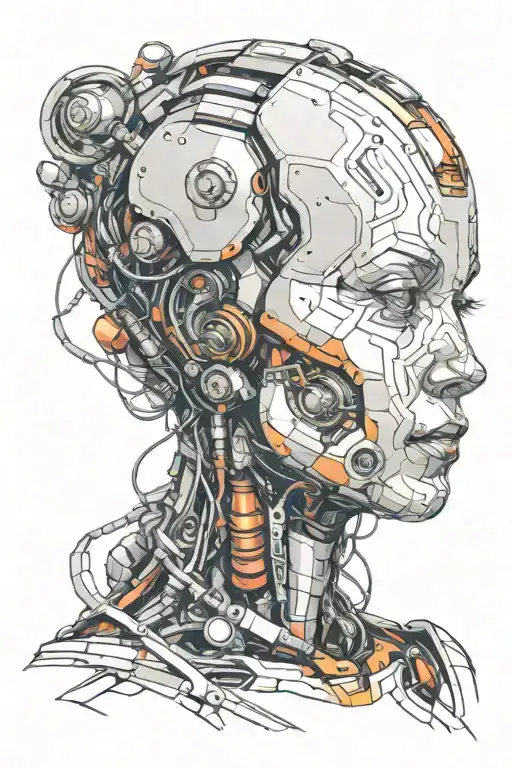Female Robot Head