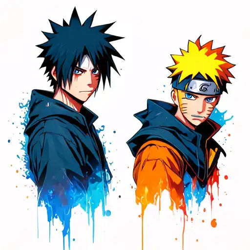 Sasuke Y Naruto Con Tokio Ghoul
