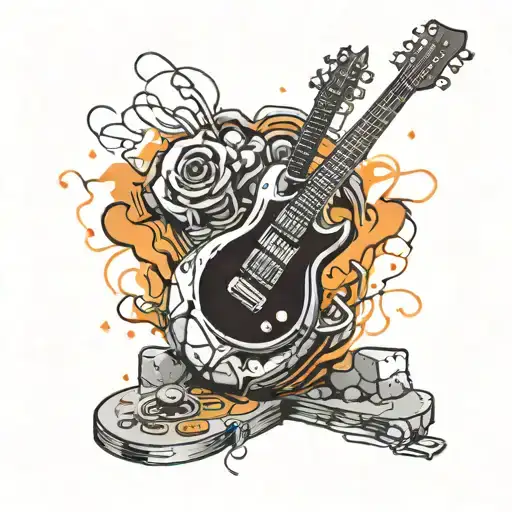 Rock Music Technology Themed Illustrations