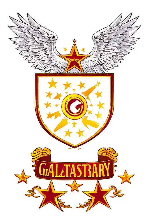 Galatasaray Crest With 5 Stars
