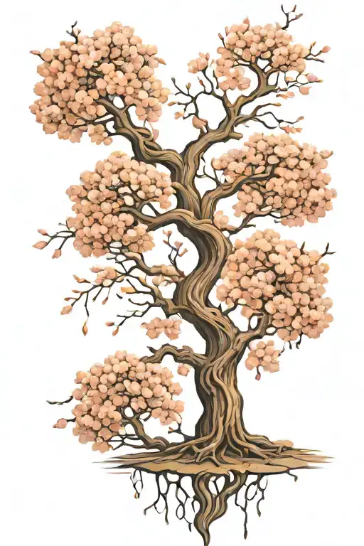 Blossom Tree With Numeral Dates Intertwined