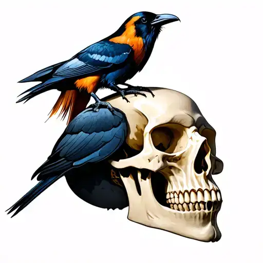 Skull And Crow