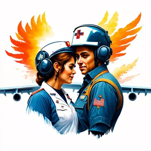 Flight Nurse And Aircraft Mechanic Couple